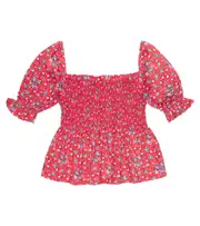 [Polo Ralph Lauren Kids] Polo Ralph Lauren Kids Floral cotton top Y 12-14 red