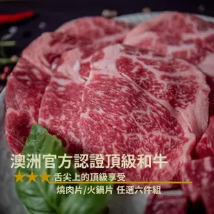 【嚴選好物HOWGOOD】澳洲和牛前腿燒肉片/火鍋片MB89任選六盒組(舌尖上的頂級享受)