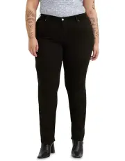 [Levi's Curve] 314 Shaping Straight Jeans in Soft Black