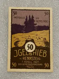 在飛比找Yahoo奇摩拍賣-7-11運費0元優惠優惠-德國緊急狀態191921年50芬尼紙幣