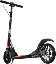 Non-Electric Folding City Scooter with Handbrake and Double Suspension,Professional City Scooter Adults 150 Kg Load Capacity,Big Wheel Scooter,Height Adjustable Kick Scooter,Commuting/Leisure