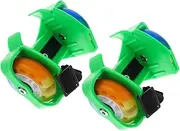 WESIEVYA 1 Pair Hot Roller Skates Roller Skate for Sport Roller Skate for Outdoor Comfortable Roller Skate Shoes with Wheels Adjustable Skating Shoe Glowing Skating Shoe Skate Shoe Green Pu