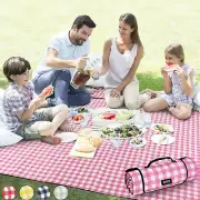 ZAZE Picnic Blanket Waterproof Sandproof, 80''x80'' 3-Layer Cute Compact Extr...