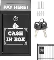 Proposal Bolot Box - Secure Lock Drop Box for Feedback, Voting, Contest Entry | Clear Acrylic Card Box, Donation Collector, Wall Mounted Survey Box with Keys, Office Comment Submission Bin