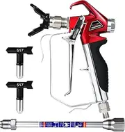 DUSICHIN Airless Paint Primer Spray Gun High Pressure 3600 PSI Reversible 517 Nozzle Tip Guard Swivel Joint with 10 inches Extension Pole for Titan Graco Airless Paint Sprayers Aftermarket DUS3600