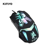 在飛比找momo購物網優惠-【KINYO】幻翼之刃炫彩電競滑鼠-在家工作、上課必備(福利