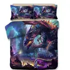 Dragon Purple Quilt/Doona/Duvet Cover Set Single/Double/Queen/King Size Bed