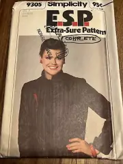Simplicity ESP 9305 Vintage Sewing Pattern Misses Quilted Jacket Size 14 Uncut