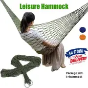 Camping Hammock Mesh Net Swing Bed Outdoor Indoor Rope Hammocks Swing Many AU