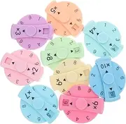 MUSISALY 9pcs Mathematical Rotary Spiral Digital Cartoon Decals Rotating Gyro Mobile Phone Lanyard Student Filler Gyro Small People Cool Math Games Plastic