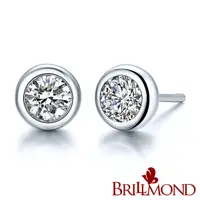 在飛比找Yahoo奇摩購物中心優惠-【BRILLMOND JEWELRY】鑽石耳環20分18K金