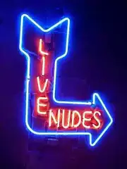 17"x14" Live Nudes Pole Girl Neon Sign Light Lamp Bar Club Show Wall Artwork