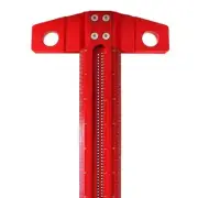 Woodworking Scriber Ruler 300MM Hole Gauge Measuring Tool Red Aluminum Alloy