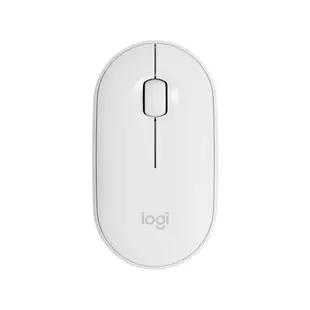 logitech羅技M350鵝卵石無線滑鼠/ 珍珠白