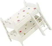 UPKOCH Dollhouse Mini Bunk Bed Boys and Girls Dollhouse Accessories Miniature Doll House Double Layer Bed Model