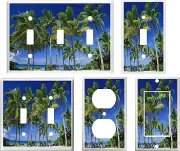 TROPICAL PALM TREE BEACH IMAGE 33 LIGHT SWITCH COVER PLATE