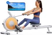 Rowing Machines for Home Quiet Magnetic Rower Machine 16 Levels of Resistance