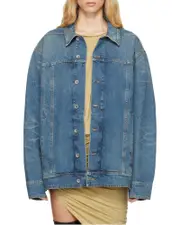 Jumbo denim jacket S washed indigo