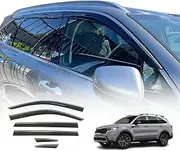 OAD4X4 Weathershields Compatible with KIA Sorento MQ4 Series 2020-Onwards, Stainless Edge Weather Shields Window Visors Wind Deflectors Sun Rain Guard 6PCS Set