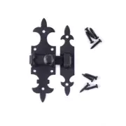 Black Cabinet Door Slide Latch Wrought Iron Slide Bolt Lock Renovators Supply