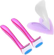 TOVINANNA Bikini Trimmer Women 3pc Set Body Shaver Hair Razor for Ladies Privates Shaving Tool Random Color