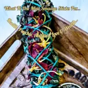 Mint Smudge Stick. Sage. Wiccan. Witchcraft