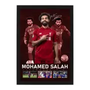 MO SALAH SIGNED FRAMED SOCCER MEMORABILIA LIVERPOOL MESSI MBAPPE GERRARD MANE