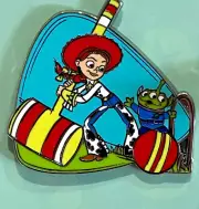 2023 Disney Pin Pixar Toy Story Cowgirl Jesse & Alien Man Playing Croquet