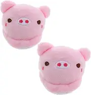 HONITANO 1pair Plush Cartoon Animal Slippers for Dolls Adorable Pig Design Unique Accessories for Dollhouse Miniatures Eye-catching Plush Footwear Cute Bunny Slippers
