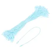 Cotton Hang Tag String Snap Lock Pins Sky Blue 7.8 Inch Pack of 100