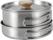 TOGEVAL 1Set Outdoor Multi Function Frying Pan with Folding Handle Lightweight Camping Cookware for and Versatile Cooking for Barbecues and Picnics