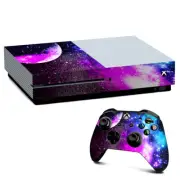 Xbox One S Console Skins Decal Wrap ONLY Galaxy Fluorescent