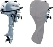 Oceansouth Outboard Motor Full Cover Compatible with Honda (Compatible with Honda 1CYL 127cc BF4 BF5 BF6 Full Cover (S) 15in/434mm Leg (2016>), Outboard Motor Full Cover Compatible with Honda)