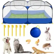 Small Animals Playpen,Reptiles Cage,Chicken Run Coop Chicken Playpen Breathab...
