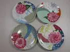 Fringe Studio Decorative Geometric Floral 8" Dessert / Salad Plate Set of 4