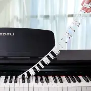 Piano Keyboard Stickers, 88 Full-Size Piano Rake Key Labels Overlay Black White