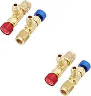 ETHZZLE 2sets Charging Valves for Air Conditioners Compatible Ergonomic Handle Quick Installation 2pcs*2