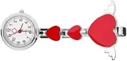[OATIPHO] Hanging Watch Pocket Watch Fob Watch Watch Watches for Women Rose Gold Watch with Second Hand Nursing Heart Watch Fanny Nurse Bag Gold Watch Pendant Charms Nurses Watch Mini Red