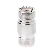 UHF PL-259 SO-239 Female To UHF Female Jack RF Straight Connector Adapter Nickel