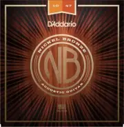 NEW D'Addario Nickel Bronze Acoustic Guitar Strings, Extra Light, 10-47, #NB1047