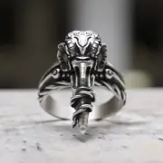 Handcrafted 925 Sterling Silver Snake Dagger Ring - Unique Gothic Serpent Design