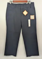 Dockers Womens Metro Trouser Elastic Waist Comfort Stretch Chino Pants 12 Navy