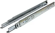 GlideRite Hardware 2270-ZC-10 22 inch 100 lb 1 inch 10 Pack 22" Side Mount Full Extension Ball Bearing Drawer Slides with 1" Over-Travel, Silver