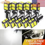 10 AUXITO T10 194 168 Bulb White W5W 14-LED 2825 LED License Plate Light 2835SMD (for: Renault)