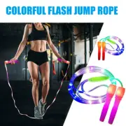 LED Luminous Jump Ropes Light Up Skipping Rope Glow in Dark for Teens Training