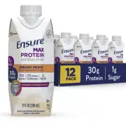 Ensure Max Protein Nutrition Shake with 30g of Protein Creamy Peach 12pk