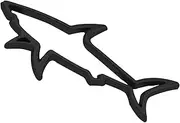 Car Badges Emblems, Shark Car Window Stickers, Metal Weatherproof Sun-Proof Modification Label for Hood Truck Motorcycle