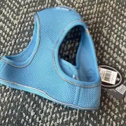 Hip Doggie Dog Harness Xl Anti Microbial Light Blue Reflective Vest