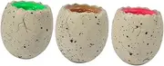 KOMBIUDA Sensory Toys 3 Pack Dinosaur Egg Squeeze Toys for Anxiety Relief Stress Decompression Random