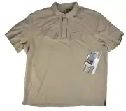 NWT 5.11 Tactical Reflex Polo Shirt Beige Short Sleeve Security | Size 2XL